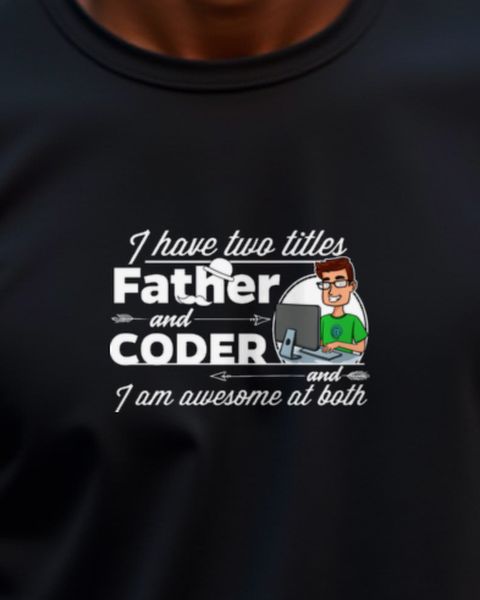 Coder and Father - Vatertag Geschenk für Programmierer Papa