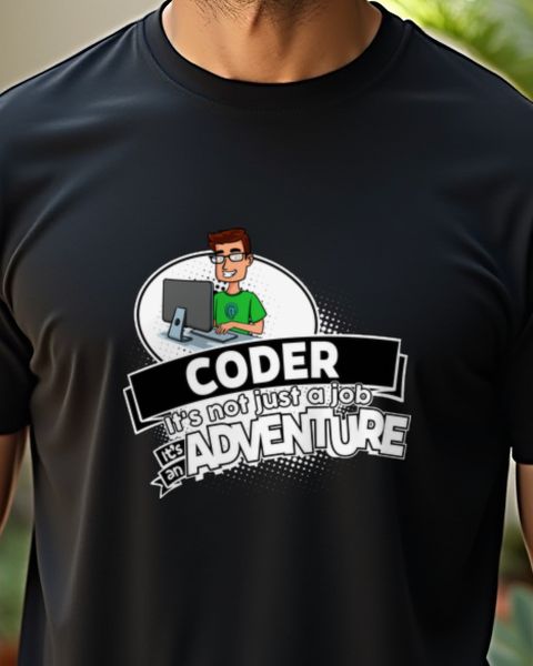 Coder Not a Job but an Adventure - Funny Coder Gift
