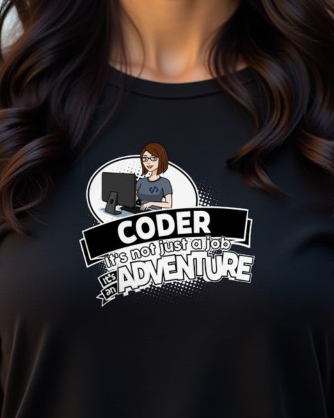 Coder Not a Job but an Adventure - Coder Gift for Women