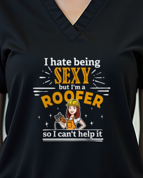 I Hate Being Hot Roofer - Cheeky Woman Roofer