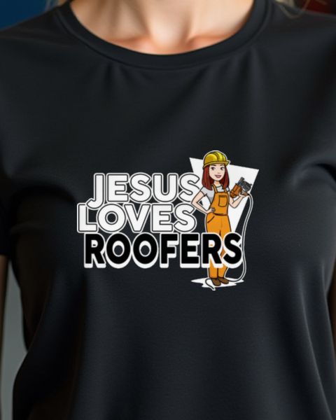 Jesus Loves Roofers - Female Roofer Faith Design