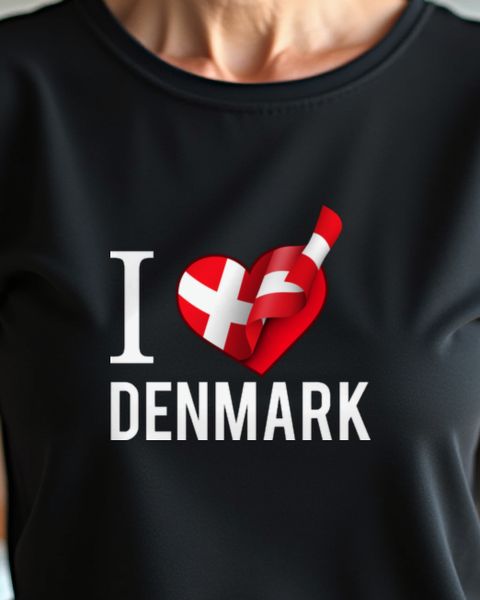 Dänemark im Herzen - Liebeserklärung mit Herz und Flagge