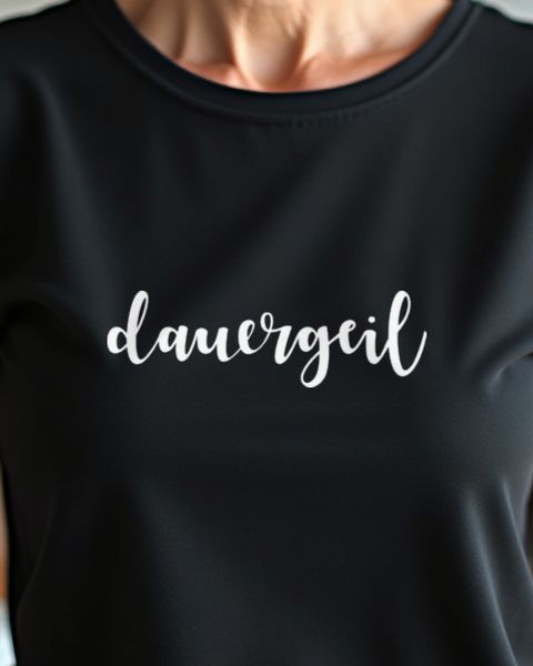 Dauergeil - Spruch für Frohnaturen und Gute-Laune-Profis