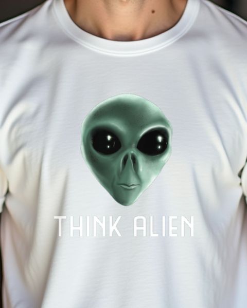 Think Alien - Cooles UFO Motiv für Sci-Fi Fans