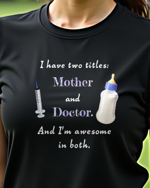 Doctor and Mother in Blue - Gift for Doctor Moms