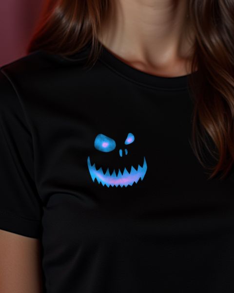 Dark Halloween Face 4 in Blue Red - Halloween Design