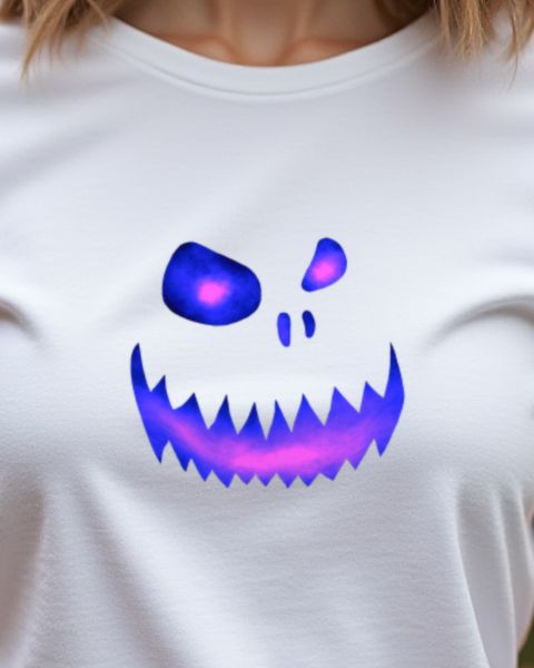 Düsteres Halloween Gesicht 4 in Lila - Halloween Motiv