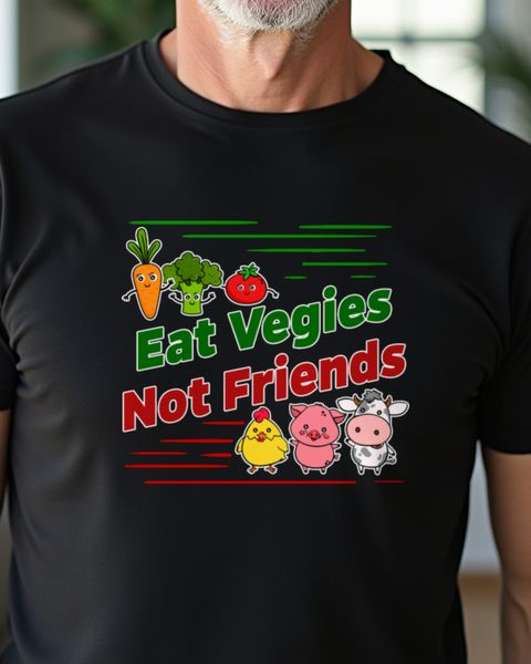 Eat Veggies Not Friends - Lustiges Veganer Geschenk