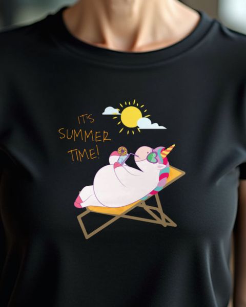 Unicorn Relaxing at the Beach - Funny Summer Unicorn
