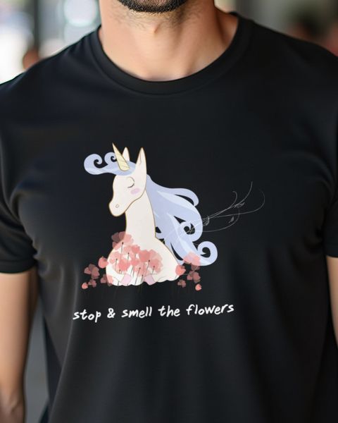 Unicorn Loves Flowers - Cute Spring Unicorn Design