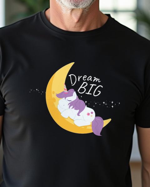 Unicorn Sleeping on the Moon - Cute Dreamy Unicorn