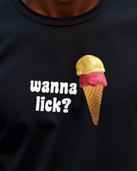 Eiscreme - Möchtest du lecken - Freches Eis Motiv