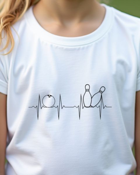 EKG Herzschlag Bowling - Geschenk für Bowlingspieler