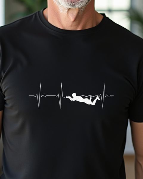 EKG Herzschlag Brustschwimmer - Geschenk für Schwimmer