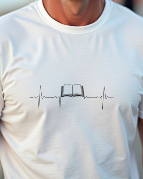 EKG Herzschlag Bücher - Geschenk für Bücherwürmer