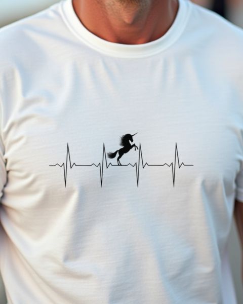 EKG Herzschlag Einhorn - Lustiges Einhorn Geschenk