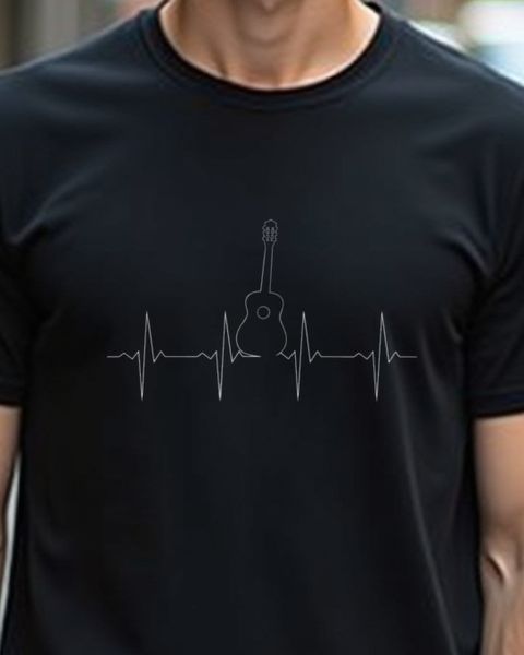 Heartbeat Guitar EKG Line - Gift for Guitar Players