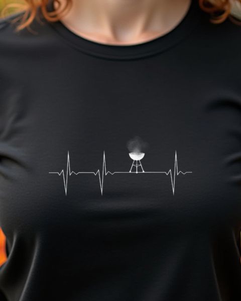 Heartbeat EKG BBQ Grill - Funny Grilling Gift for Dad
