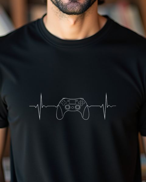 EKG Herzschlag Gaming - Lustiges Geschenk für Gamer