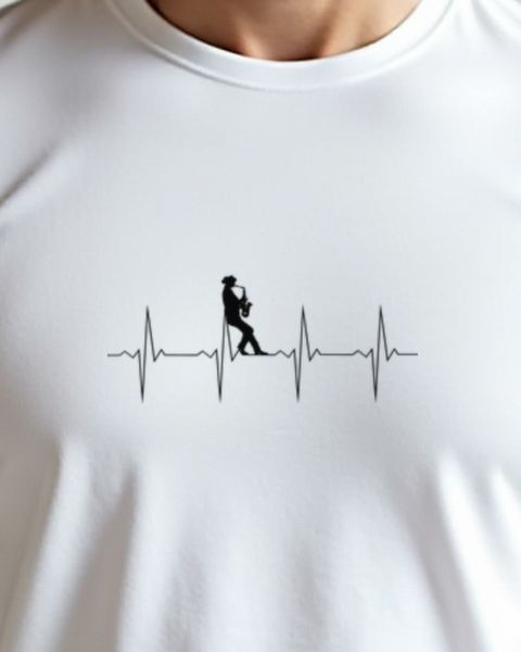 EKG Herzschlag Jazz - Geschenk für Jazz Musiker und Fans