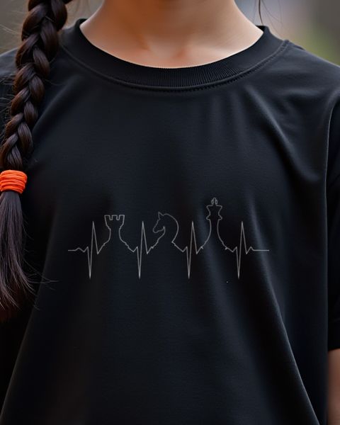 EKG Herzschlag Schach - Geschenk für Schachspieler