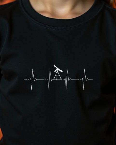 EKG Herzschlag Teleskop - Geschenk für Hobby Astronomen