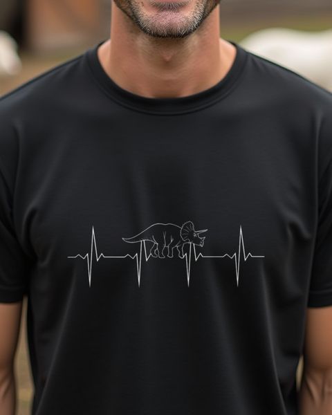 Heartbeat EKG Triceratops - Dinosaur Gift for Kids