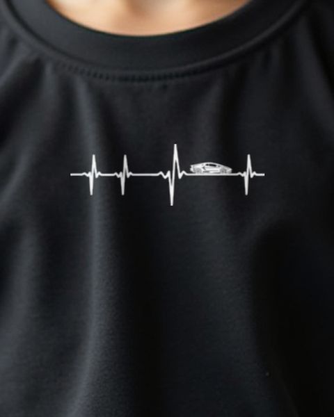 EKG with Car - Heartbeat Design for Motorsport Fans