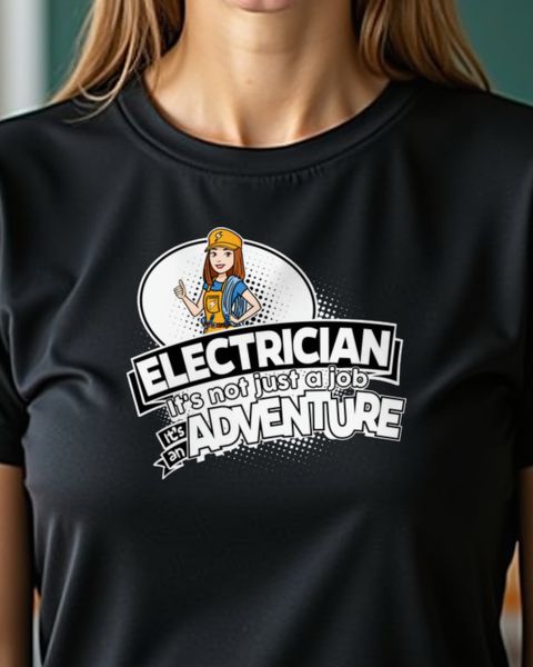 Electrician Not a Job but an Adventure - Elektrikerin Shirt
