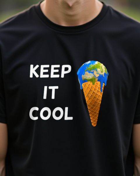Erde Eiscreme Keep it cool - Lustiges Klima Motiv