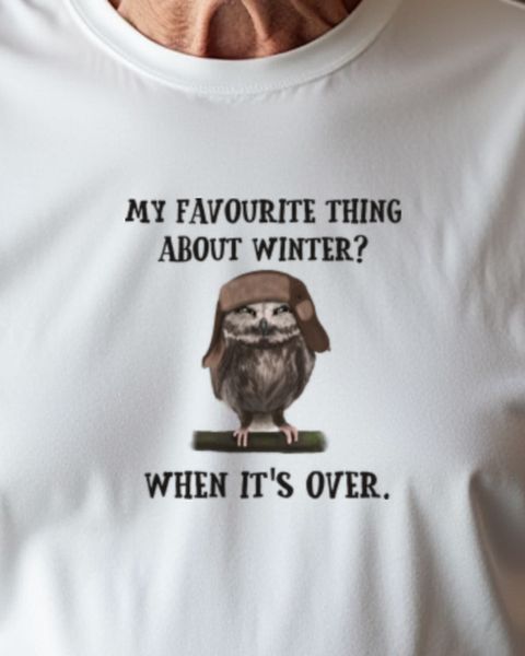 Owl in Ushanka - Is Winter Over Yet - Funny Winter