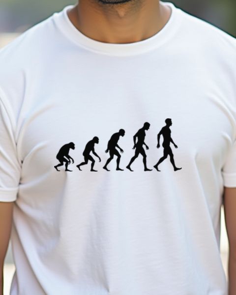 Evolution of Man Silhouettes – Political Satire Graphic