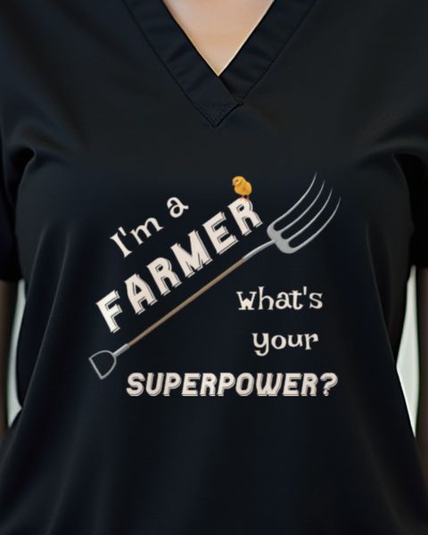 Farmer Superpower Heugabel - Lustiges Landwirt Shirt