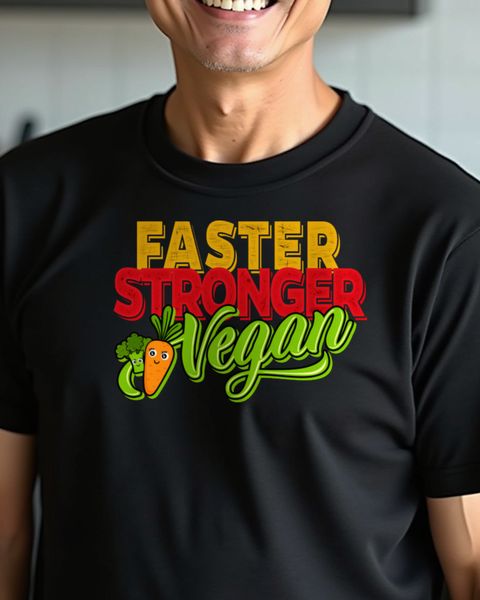 Faster Stronger Vegan - Veganer Sport Fitness Spruch