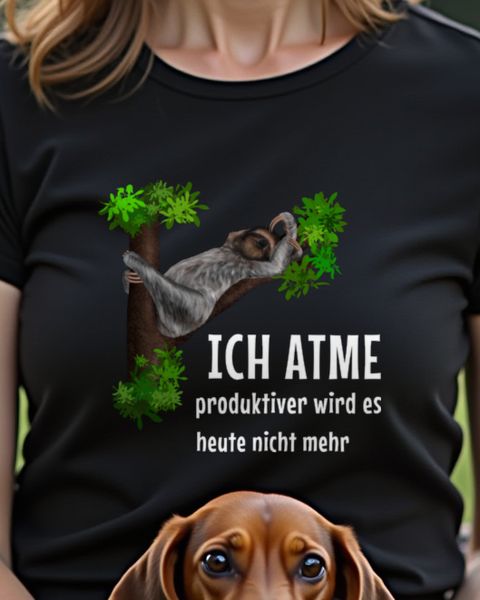Faultier Ich atme Produktiver wird es nicht - Lustig
