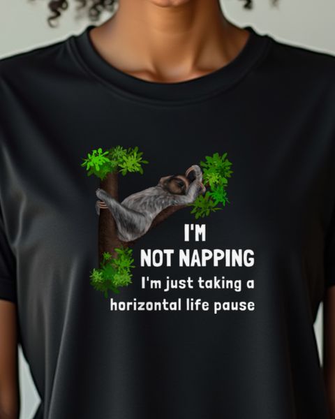 Sloth - Not a Nap but a Horizontal Life Pause - Funny