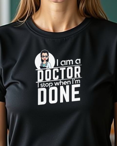 Female Doctor I Stop When I’m Done - Spruch für Ärztinnen
