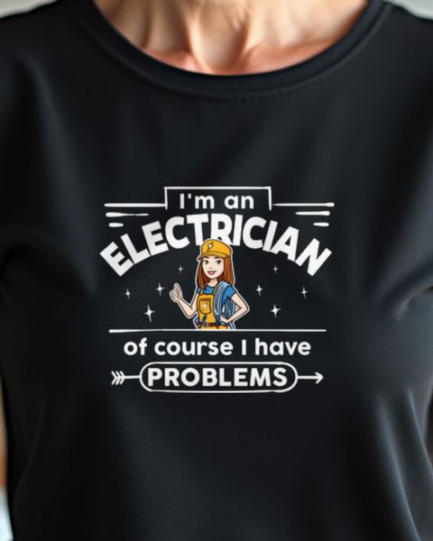 Female Electrician with Problems - Funny Woman Electrician