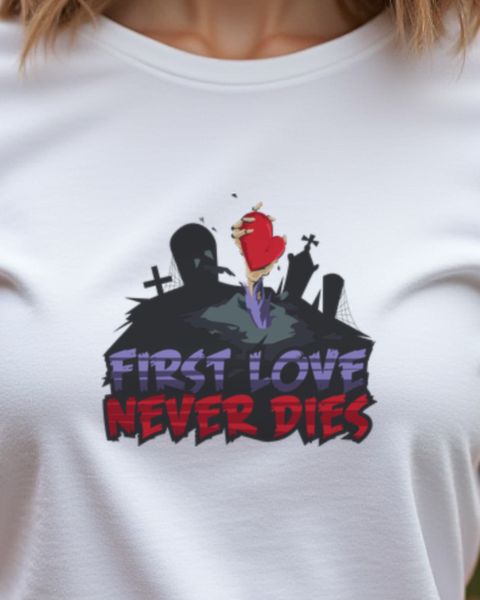 First Love Never Dies - Zombie Hand mit Herz Horror