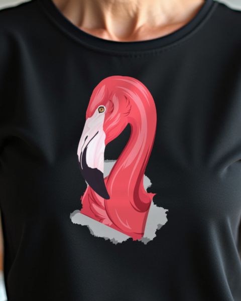 Flamingo Porträt - Rosa Flamingo Illustration