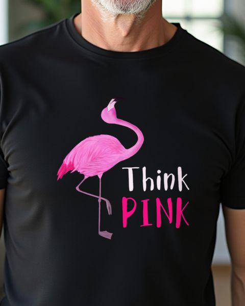 Flamingo Think Pink - Rosa or Pink - Cute Flamingo Shirt