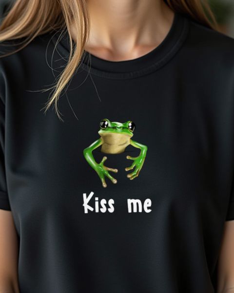 Frosch Kiss me - Lustiges Frosch Motiv Valentinstag