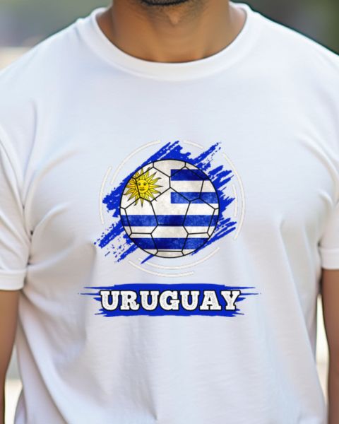 Uruguay Fan Design with Flag - Heritage Pride Gift