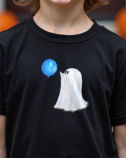 Geist mit Luftballon - Süßes Halloween Motiv