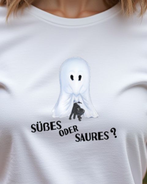 Geist und Katze - Süßes oder Saures - Halloween für Kinder