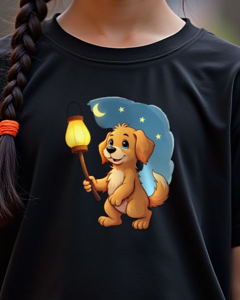 Golden Retriever with St. Martin Lantern – No Text