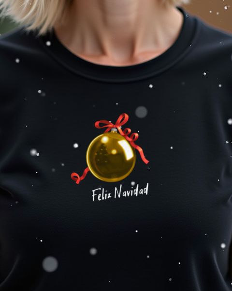 Goldene Weihnachtskugel Feliz Navidad - Weihnachtsshirt