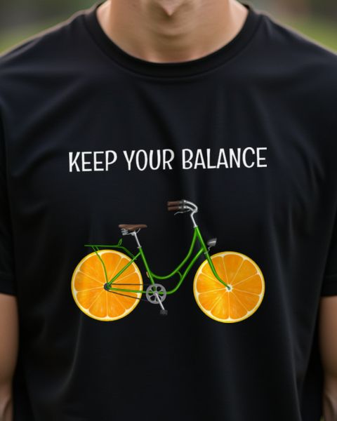 Keep Your Balance - Bicycle with Orange Wheels