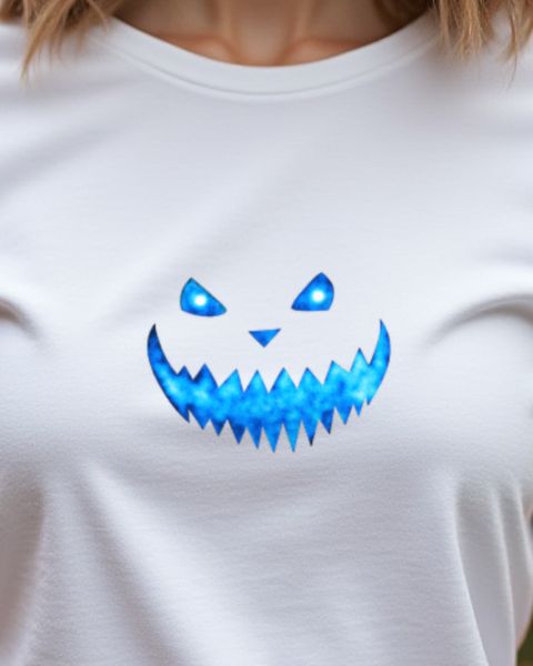 Creepy Halloween Face 1 in Blue - Halloween Design