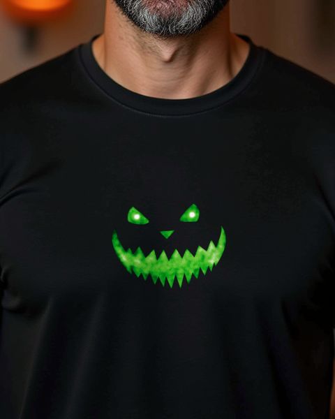 Creepy Halloween Face 1 in Green - Spooky Halloween Design